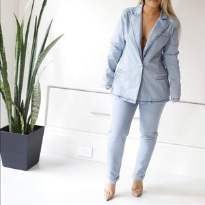 Denim suit